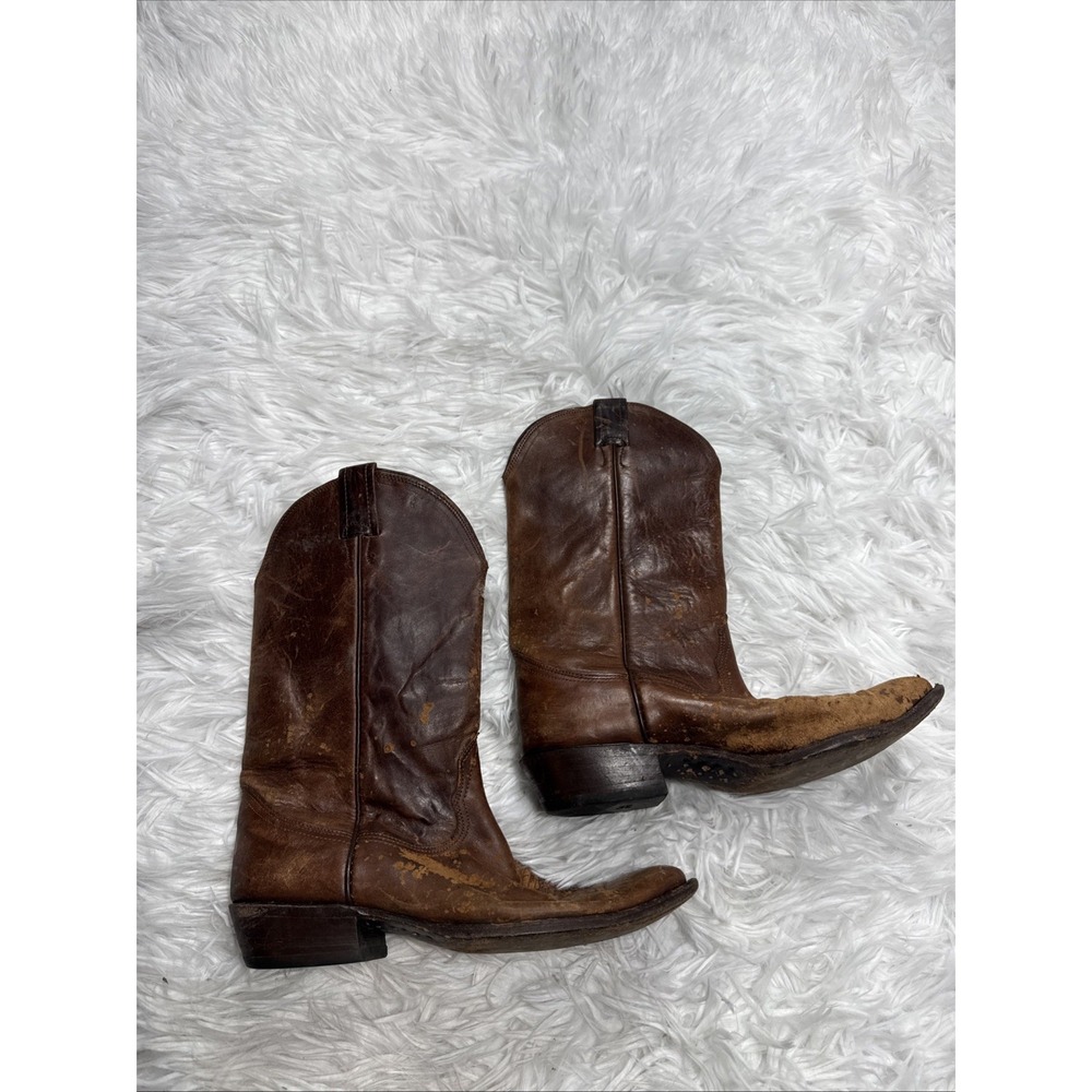 Vintage‎ Western Distressed Nocona Cowboy Boots 8D Made Texas Damage Flaws Read*